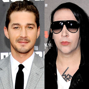 Shia LaBeouf, Marilyn Manson Shia LaBeouf, Marilyn Manson